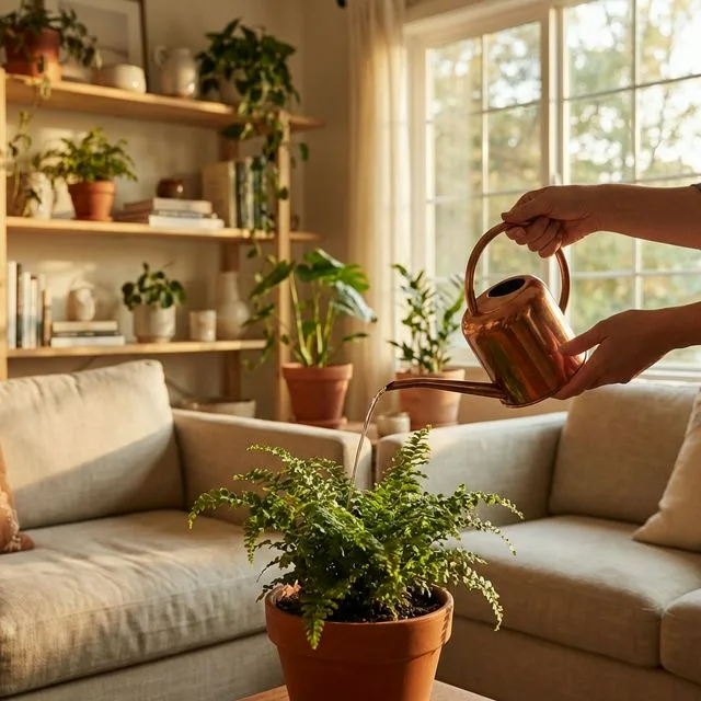 Watering Plants Scene